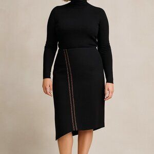 NWT Rag & Bone Raj Black Asymmetric Skirt Sz 2